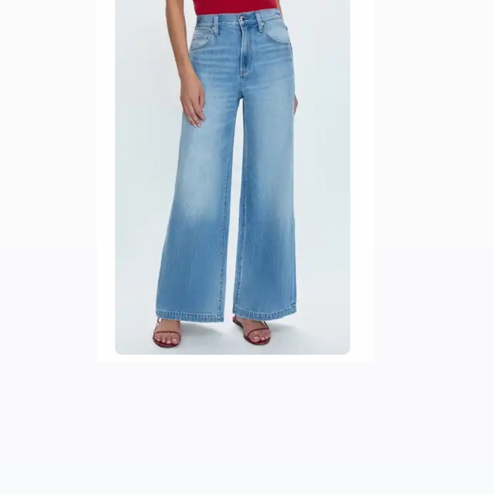 Citizens Of Humanity Blue Flare Wide Leg Jeans